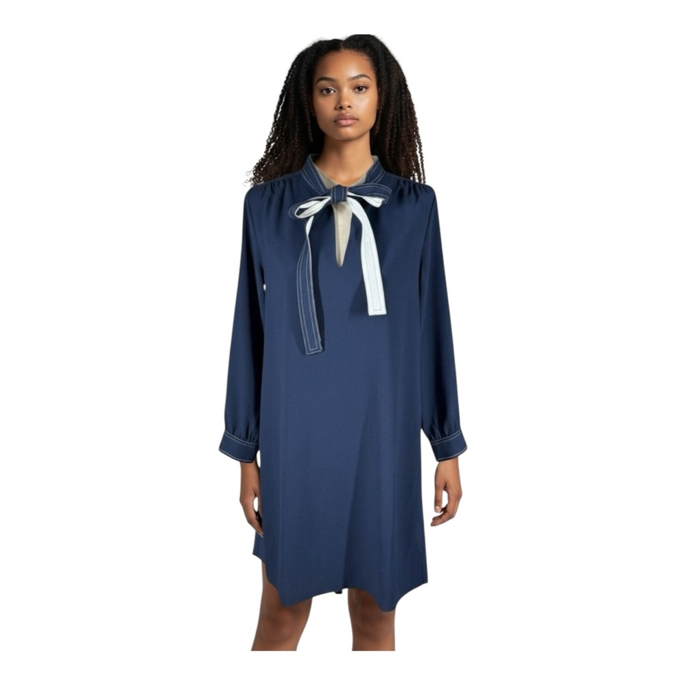 J. Crew Shift Dress With Necktie Corpcore Businesswear Twee